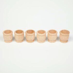 NWT Grapat Wooden Toys Natural Mates Set of 6